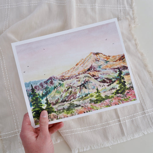 "Pastel Peaks" Print