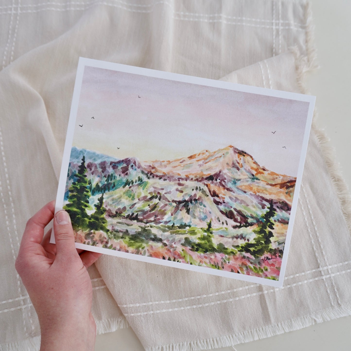 "Pastel Peaks" Print