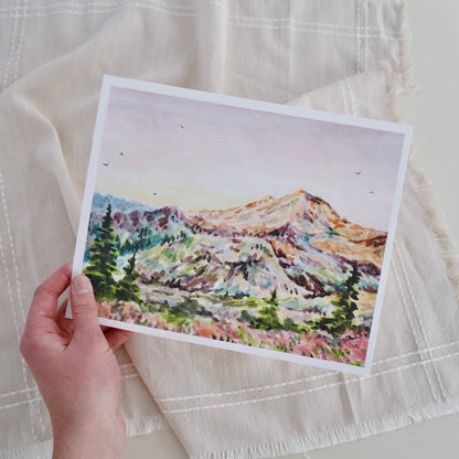 "Pastel Peaks" Print